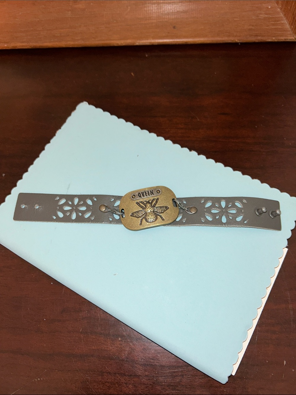 Queen Bee Leather Bracelet
